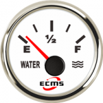 Ukazatel hladiny vody ECMS White Chrom 12/24V