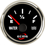 Ukazatel hladiny vody ECMS Black Chrom 12/24V