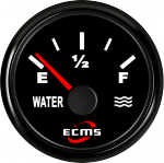 Ukazatel hladiny vody ECMS All Black 12/24V
