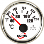Ukazatel teploty vody ECMS White Chrom 12/24V
