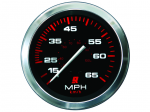 Mercury SPEEDOMETER KIT (10-65 MPH) Black Face, Red Graduations, Chrome Bezel