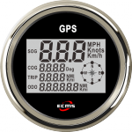 Rychlomr s GPS ECMS Black Chrom 12/24V